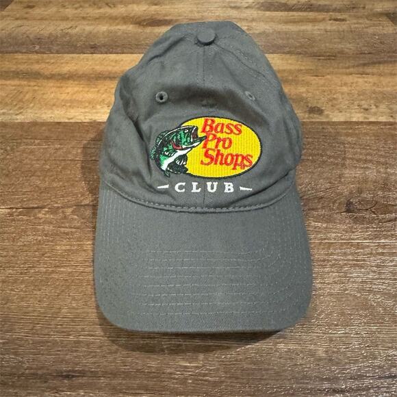Bass Pro Shops Club Gray Embroidered Logo Baseball Cap Adjustable Fishing READ - Picture 1 of 6